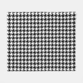Karo aus schwarzem und weißem Hahnentrittmuster Fleecedecke (Vorderseite (Horizontal))