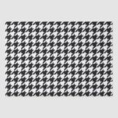 Karo aus schwarzem und weißem Hahnentrittmuster Seidenpapier (Vorderseite)