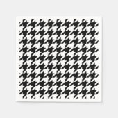 Karo aus schwarzem und weißem Hahnentrittmuster Serviette (Vorderseite)