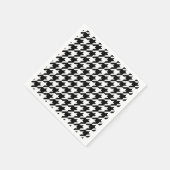 Karo aus schwarzem und weißem Hahnentrittmuster Serviette (Ecke)