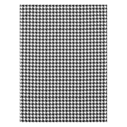 Karo aus schwarzem und weißem Hahnentrittmuster Tischdecke (Vorderseite)