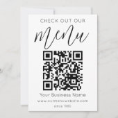 Karo aus unserem Menü Qr Code Schwarz-weiß Chic Mo (Vorderseite)
