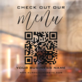 Karo aus unserem Menü Qr Code Schwarz-weiß Chic Mo Fensteraufkleber (Blatt 2)
