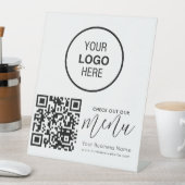 Karo aus unserem Menü Qr Code Schwarz-weiß Chic Mo Sockelschild (In Situ)