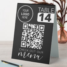 Karo aus unserem Menü Qr Code Schwarz-weiß Chic Mo