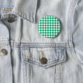 Karo aus weißem und grünem Hahnentrittmuster Button (Beispiel)