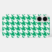 Karo aus weißem und grünem Hahnentrittmuster Case-Mate iPhone Hülle (Rückseite (Horizontal))