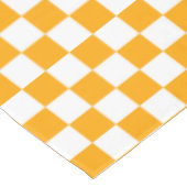 Karo aus weißem und orangefarbenem Marmor Tischdecke (Schrägansicht)