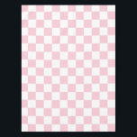 Karo Baby Pink und White Checkerboard Muster Tischdecke<br><div class="desc">Prüfmuster - Hellrosa und weiße Schachbrett.</div>