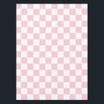 Karo Baby Pink und White Checkerboard Muster Tischdecke<br><div class="desc">Prüfmuster - Hellrosa und weiße Schachbrett.</div>