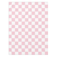 Karo Baby Pink und White Checkerboard Muster Tischdecke