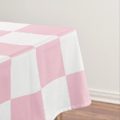 Karo Baby Pink und White Checkerboard Muster Tischdecke (Beispiel)