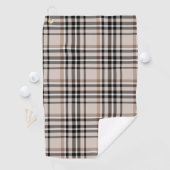 Karo-Beige Golfhandtuch (Insitu)