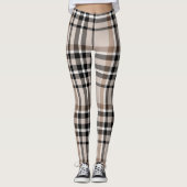 Karo-Beige Leggings (Vorderseite)