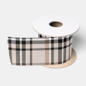 Karo-Beige Satinband (Spule)
