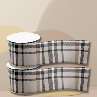 Karo-Beige Satinband