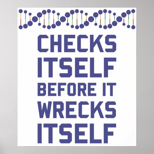 Karo, bevor Sie Ihre DNA-Genetik zerstören Poster (Vorne)