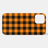 Karo Black and Orange Buffalo Case-Mate iPhone Hülle (Rückseite (Horizontal))