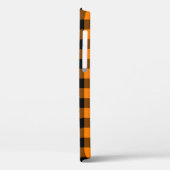 Karo Black and Orange Buffalo Case-Mate iPhone Hülle (Rückseite / Links)