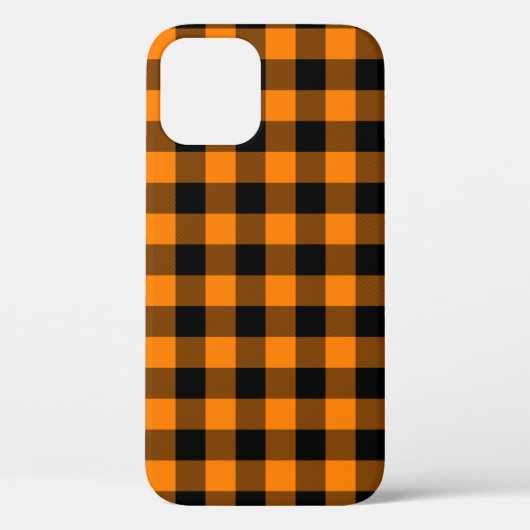 Karo Black and Orange Buffalo Case-Mate iPhone Hülle (Rückseite)
