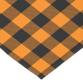 Karo Black and Orange Buffalo Kurzer Tischläufer (Ecke)