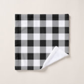 Karo Black and White Buffalo Badhandtuch Set (Waschlappen)