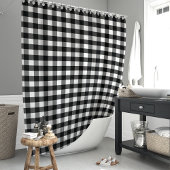 Karo Black and White Buffalo Duschvorhang