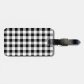 Karo Black and White Buffalo Gepäckanhänger (Rückseite horizontal)