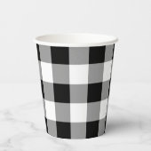 Karo Black and White Buffalo Pappbecher (Rückseite)