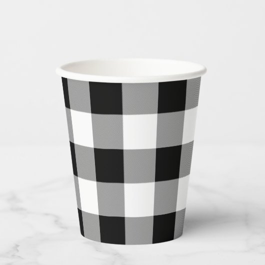 Karo Black and White Buffalo Pappbecher (Vorderseite)