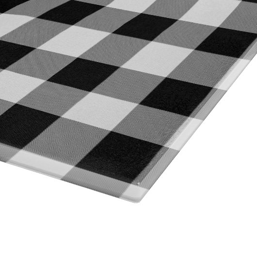 Karo Black and White Buffalo Schneidebrett (Ecke)