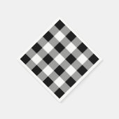 Karo Black and White Buffalo Serviette (Ecke)