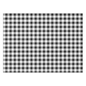 Karo Black and White Buffalo Tischdecke (Vorderseite (Horizontal))