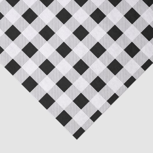 Karo Black & White Buffalo Seidenpapier (Ausschnitt)