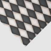 Karo Black & White Harlequin Mittelalterliche Mess Seidenpapier (Ausschnitt)