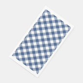 Karo Blue and White Gingham Serviette (Ecke)