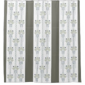 Karo-Blume Duschvorhang (Vorderseite)