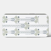 Karo-Blumen- und Lockenmuster Case-Mate iPhone Hülle (Rückseite (Horizontal))