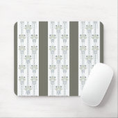 Karo-Blumen- und Lockenmuster Mousepad (Mit Mouse)