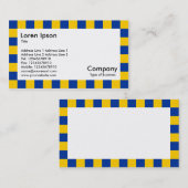 Karo Border - Blau und Amber Visitenkarte (Vorne/Hinten)