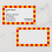 Karo Border - Rot und Gelb Visitenkarte (Vorne/Hinten)