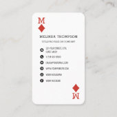 Karo-Business-Logo-Wiedergabe von Visitenkarten Visitenkarte (Rückseite)