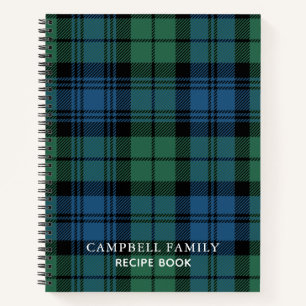 Karo Campbell Tartan Rustikale Traditionelle Rezep Notizblock