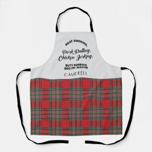 Karo-Clan MacBean Rot Grün Karo Tartan Küche Schürze