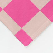 Karo Coral Pink Checked Pattern Checkerboard Fleecedecke (Ecke)