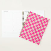 Karo Coral Pink Checked Pattern Checkerboard Planer (Anzeige)