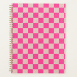 Karo Coral Pink Checked Pattern Checkerboard Planer<br><div class="desc">Schachbrett - Korallenrosa und Lachs.</div>
