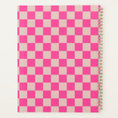 Karo Coral Pink Checked Pattern Checkerboard Planer (Rückseite)