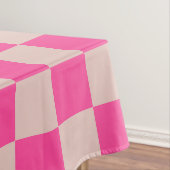 Karo Coral Pink Checked Pattern Checkerboard Tischdecke (Beispiel)