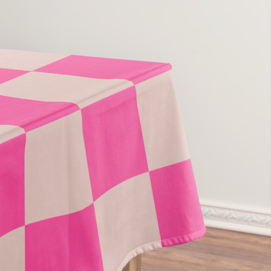 Karo Coral Pink Checked Pattern Checkerboard Tischdecke (Beispiel)